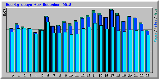Hourly usage for December 2013