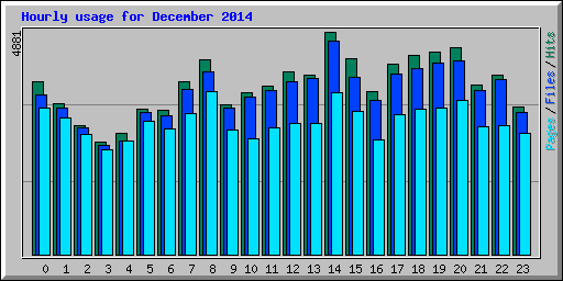 Hourly usage for December 2014