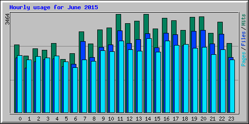 Hourly usage for June 2015