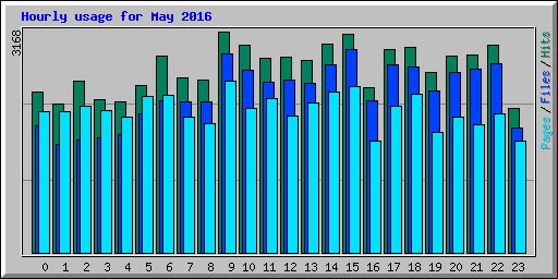 Hourly usage for May 2016