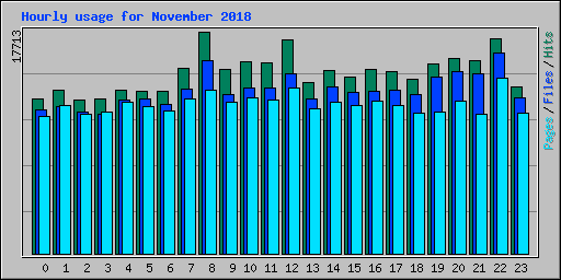 Hourly usage for November 2018