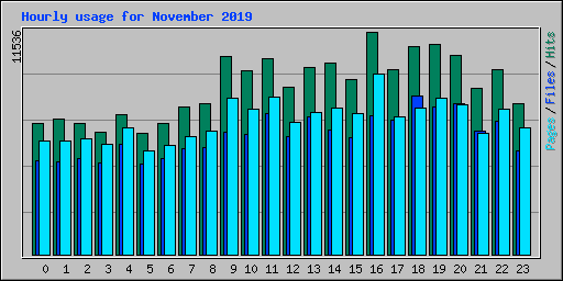Hourly usage for November 2019