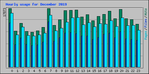 Hourly usage for December 2019