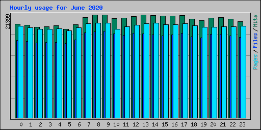 Hourly usage for June 2020
