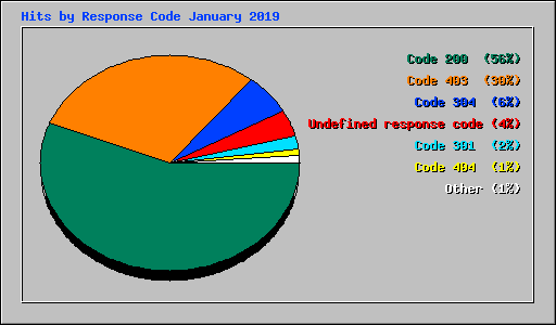 Hits by Response Code January 2019